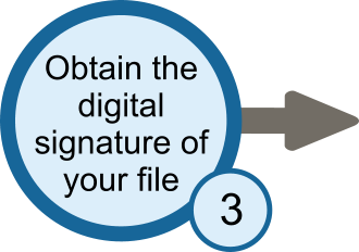 Obtain a digital signature of our file